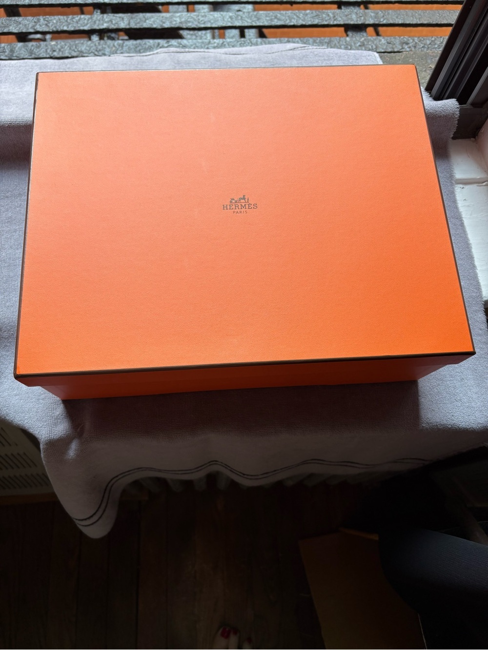 Hermes Iconic Orange with Brown Edge Luxury Gift and Storage Box